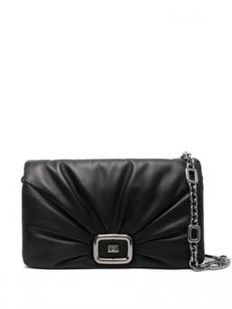 Roger Vivier - Black pleated shoulder bag