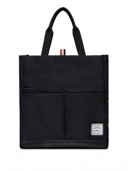 Thom Browne - Black padded Top Zip Tote Bag