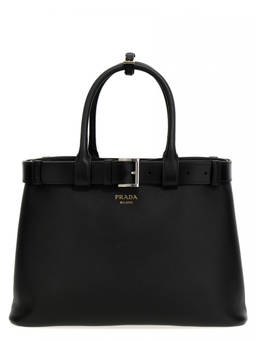 PRADA - Black Belted Large Tote Bag