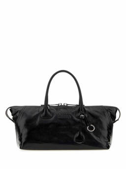 Miu Miu - Black Logo Top Zip Large Tote Bag