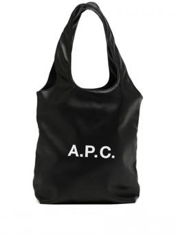 A.P.C. - Black Logo Tote Bag
