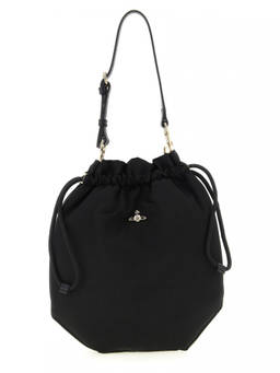 Vivienne Westwood - Black Logo Medium Bucket Bag