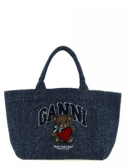 Ganni - Blue Bear Medium Tote Bag