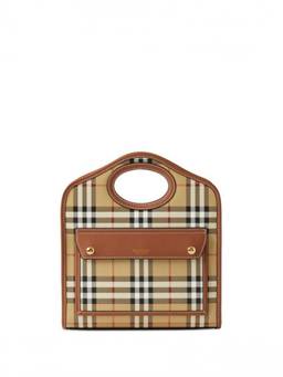 Burberry - Brown Logo Mini Tote Bag