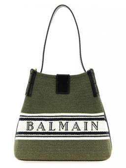 BALMAIN - Green Release Small Bucket Bag