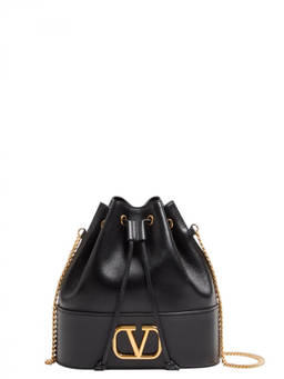 Valentino Garavani - Black VLogo Mini Bucket Bag
