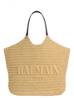 BALMAIN - Natural Logo Large Tote Bag