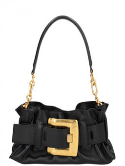 BALMAIN - Black Anthem Mini Shoulder Bag