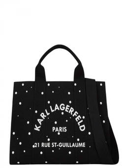 Karl Lagerfeld - Black Rue Top Zip Medium Tote Bag