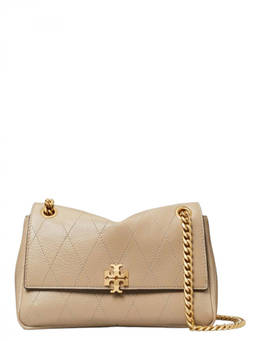 TORY BURCH - Taupe Charlie Small Shoulder Bag