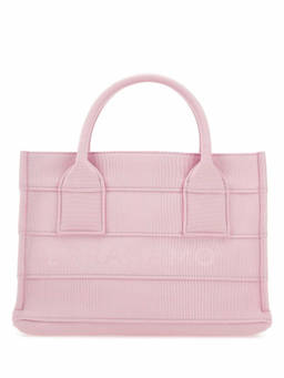 Ferragamo - Pink Fabric Beach Tote Bag