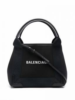 Balenciaga - Black Navy Cabas Xs Tote Bag