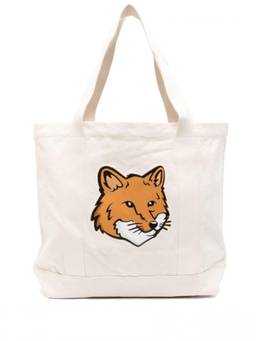 Maison Kitsune - Fox Head cotton Tote Bag