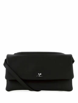 Courreges - Black Logo Medium Shoulder Bag
