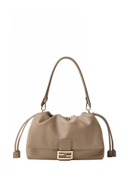 Fendi - Beige Logo Large Shoulder Bag