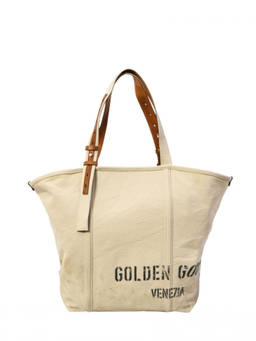 Golden Goose - Beige Logo Large Tote Bag