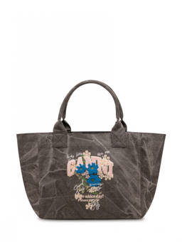 Ganni - Grey Logo Large Tote Bag
