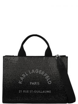 Karl Lagerfeld - Black Rue Top Zip Medium Tote Bag