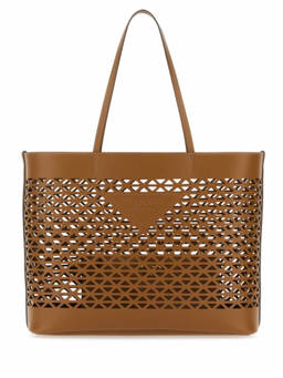 PRADA - Brown Logo Tote Bag