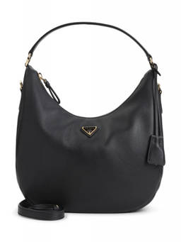 PRADA - Black Logo Shoulder Bag