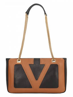 Valentino Garavani - Black/Brown Viva Superstar Small Tote Bag