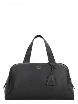 PRADA - Black Logo Large Duffle Bag