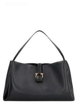 Ferragamo - Black Gancini Large Tote Bag