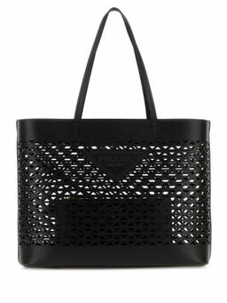 PRADA - Black Leather Tote Bag
