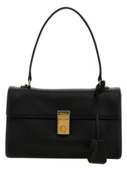 PRADA - Black Logo Shoulder Bag