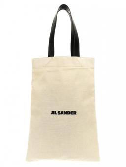 Jil Sander - Black White Flat Shopper large shopping bag