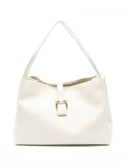 Ferragamo - White Gancini Large Hobo