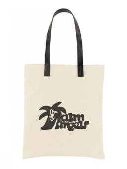 Palm Angels - White Logo Print Tote Bag