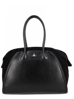 Vivienne Westwood - Black Shirley Top Zip Large Tote Bag