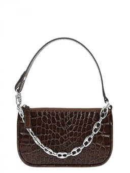 BY FAR - Brown Rachel Mini Shoulder Bag