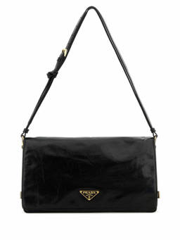 PRADA - Black Leather Medium Shoulder Bag