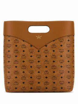 MCM - Brown Vesto Print Leather Tote Bag