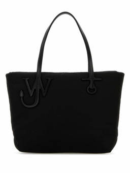 JW Anderson - Black Puffy Anchor Top Zip Tote Bag