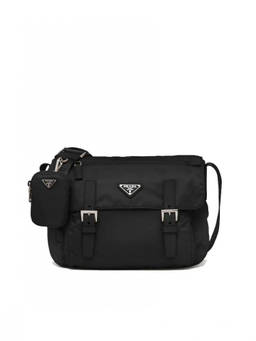 PRADA - Black Re Nylon Messenger Bag