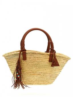 Alanui - Brown Icon Palm Leaf Big handbag