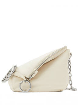 Burberry - White Knight small leather shoulder bag