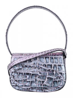 Diesel - Grey 1DR Leather Shoulder Bag