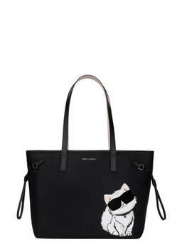 Karl Lagerfeld - Black Ikon Choupette Top Zip Tote Bag