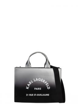 Karl Lagerfeld - Grey/Black Rue Top Zip Medium Tote Bag
