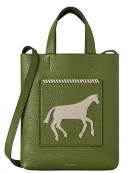 Mulberry - Green Horse Small Tote Bag