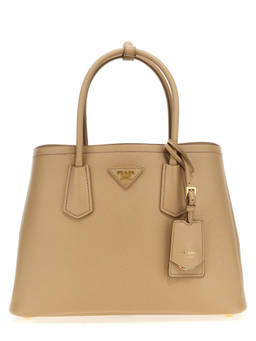 PRADA - Beige Logo Small Tote Bag