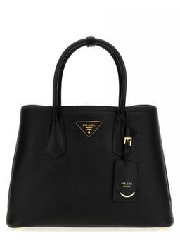 PRADA - Black Logo Small Tote Bag