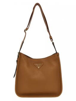 PRADA - Brown Logo Shoulder Bag