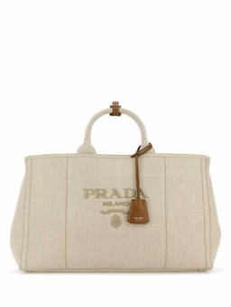 PRADA - Natural Logo Tote Bag