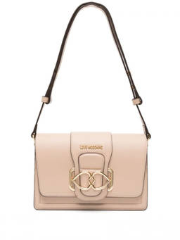 Love Moschino - Beige Heart-plaque Shoulder Bag