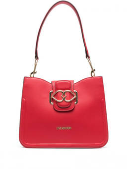 Love Moschino - Red Logo-Plaque Shoulder Bag